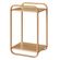 Mesa Lateral Organica Luna Artesano 65 cm -altura- em  MDP Hanover Estrutura Metal Dourado